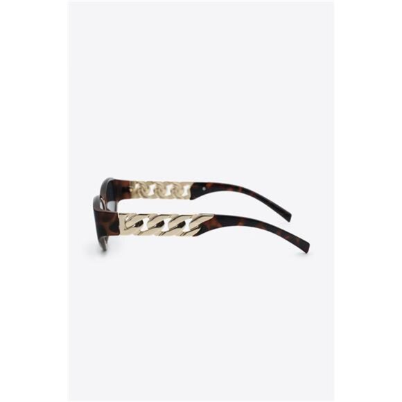 Chain Detail Temple Cat Eye Sunglasses - Picture 11 of 16